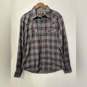 Wrangler Retro Plaid Snap Shirt Men’s Large